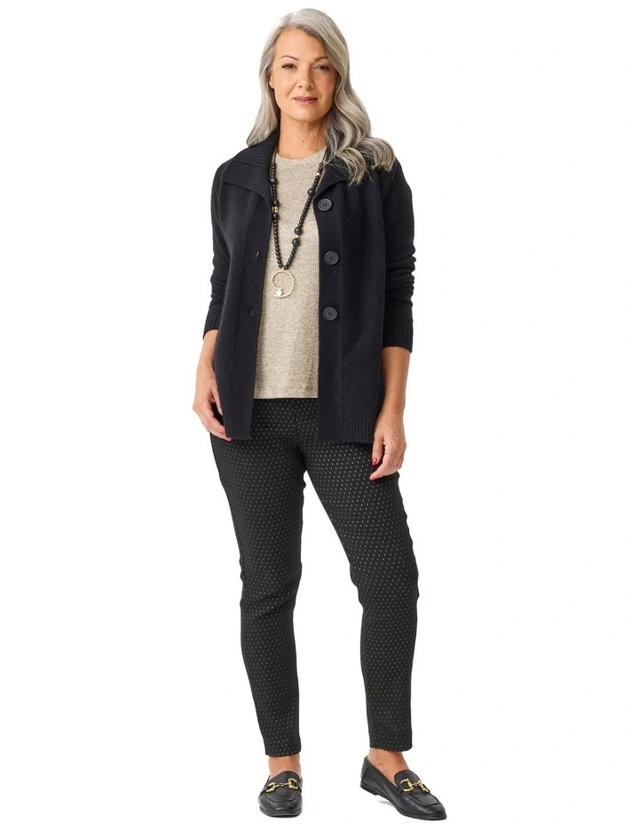 Everdeen Button Cardigan in Black image 4