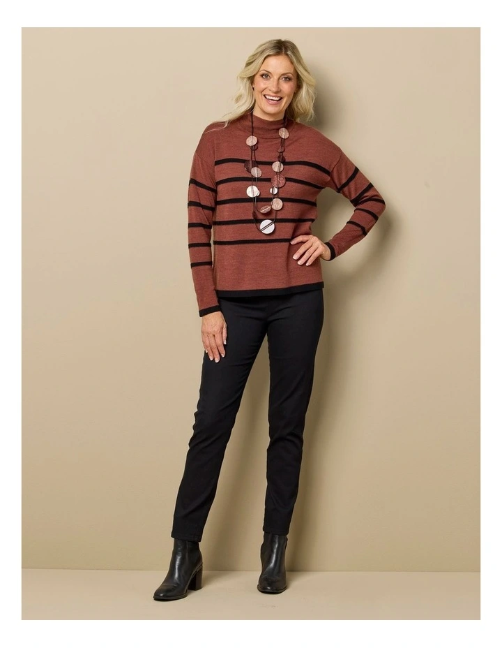 Cedar Stripe Sweater in Brown image 5