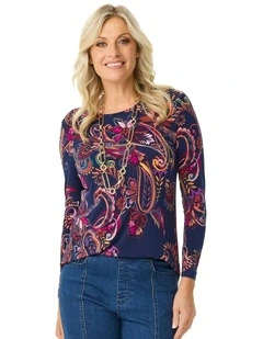 Bazaar Pleat Back Long Sleeve Top