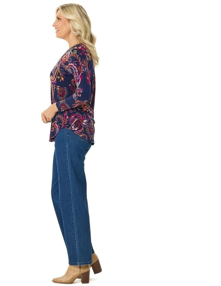 Bazaar Pleat Back Long Sleeve Top image 3