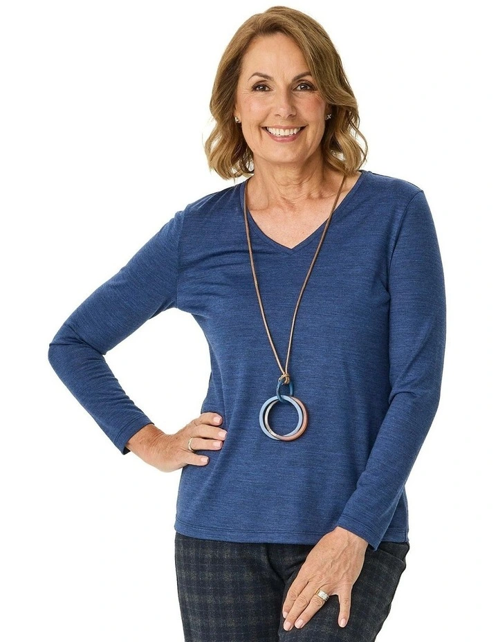 Hedrena V Neck Long Sleeve Top image 1