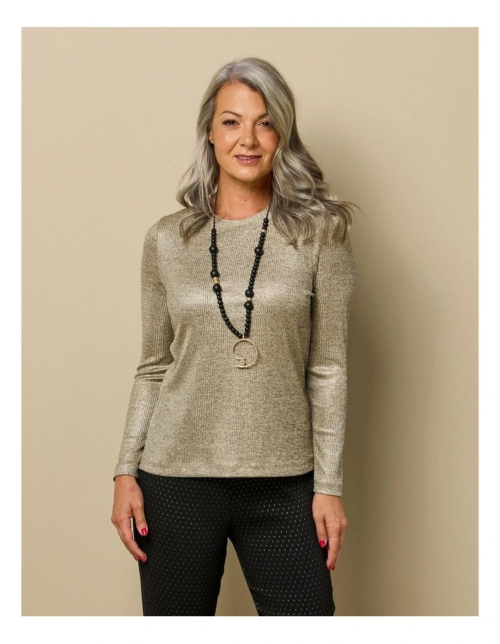 Grazia Rib Long Sleeve Top image 5