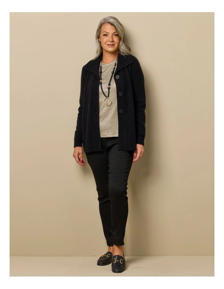 Grazia Rib Long Sleeve Top in Gold image 7