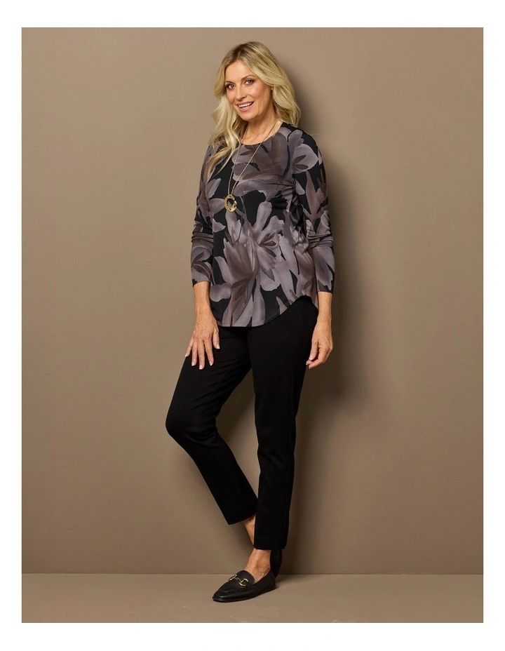 Tonina Pleat Back Long Sleeve Top in Multi image 6