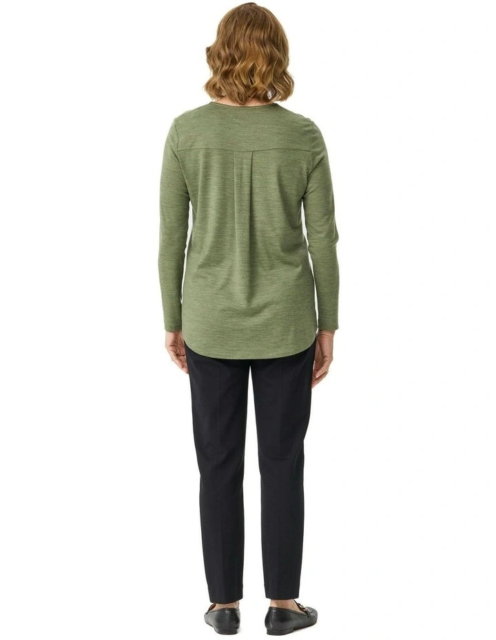 Hedrena Pleat Back Long Sleeve Top image 2