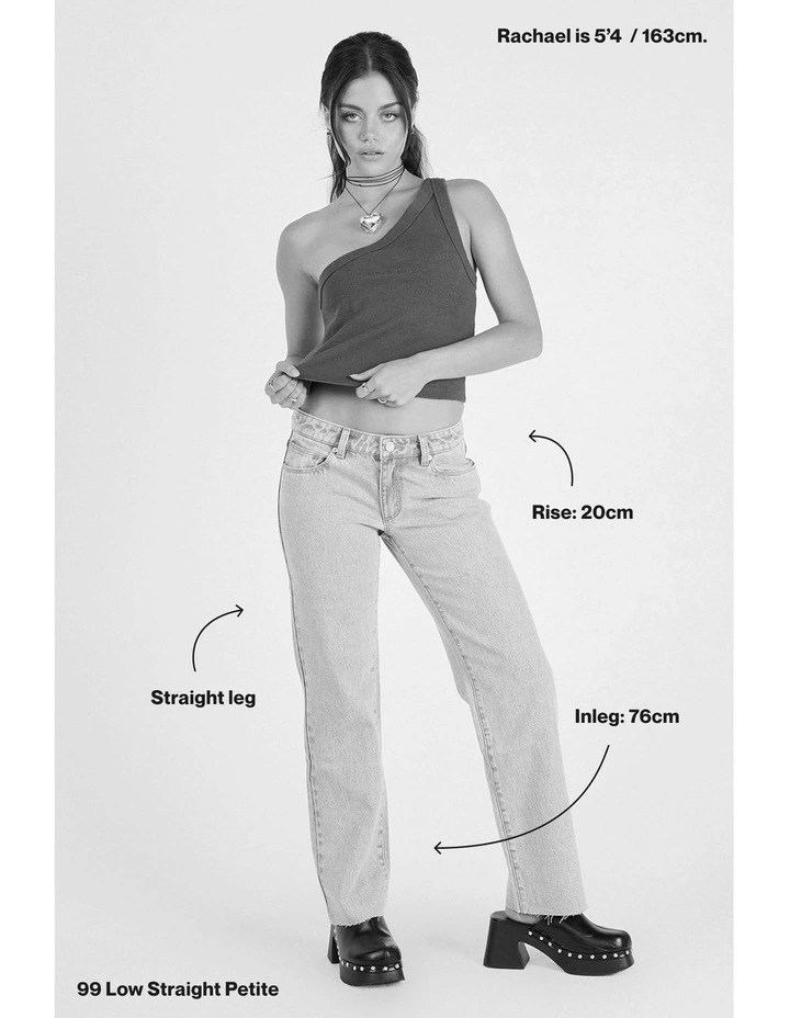 99 Low Straight Petite Jeans in Walkaway image 6