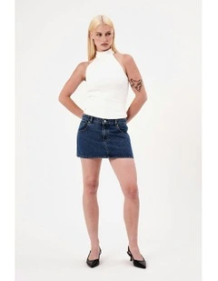 99 Low Skirt in Indigo