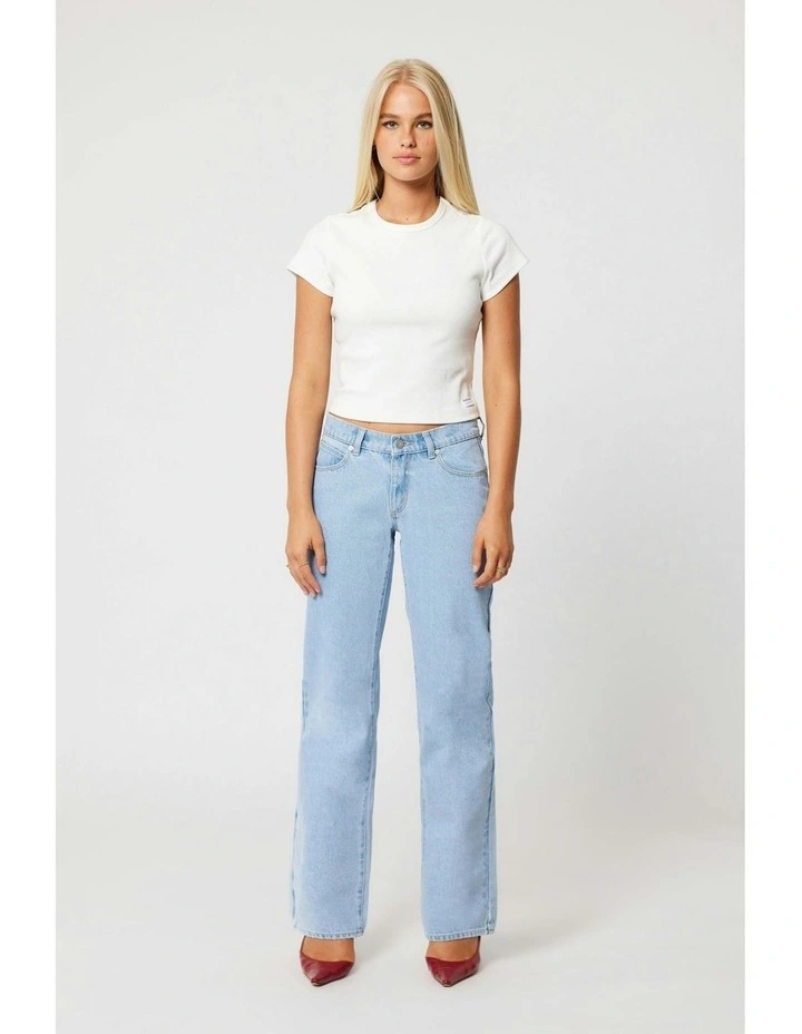 99 Low And Wide Leg Jeans in Light Blue image 1