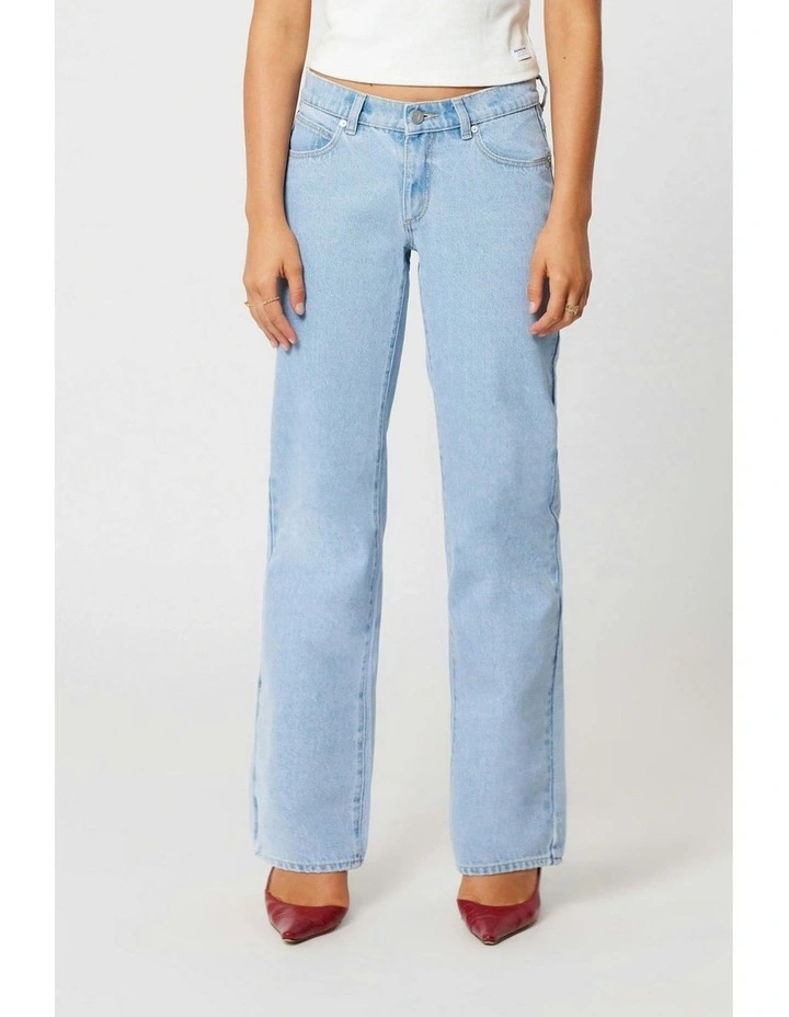 99 Low And Wide Leg Jeans in Light Blue image 2