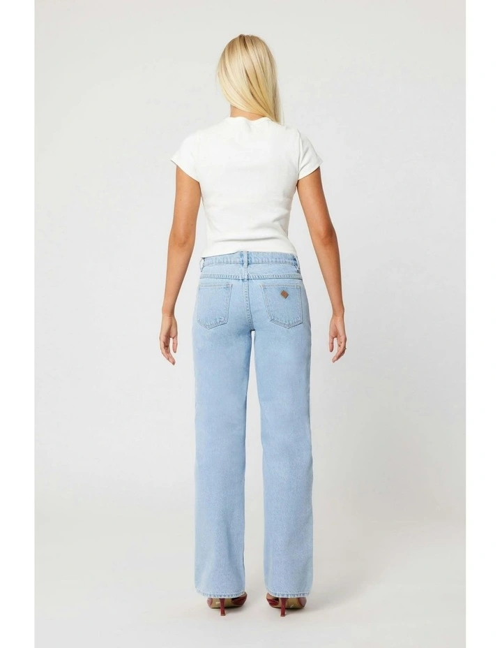 99 Low And Wide Leg Jeans in Light Blue image 5