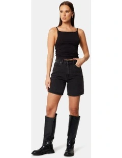 Carrie Heidi Shorts in Washed Black