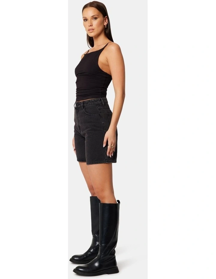 Carrie Heidi Shorts in Washed Black image 3