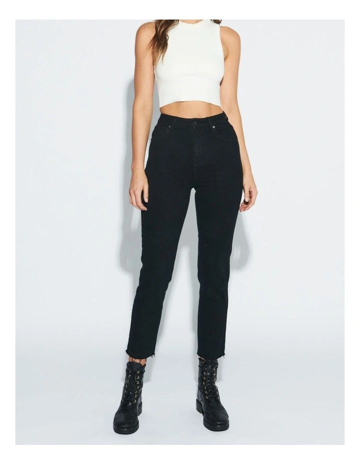 94 High Slim Dead Of Night Jean in Black image 1