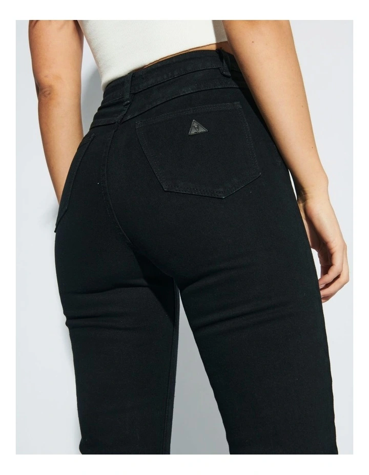94 High Slim Dead Of Night Jean in Black image 4