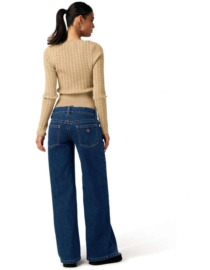 00 Super Low And Wide Tall Tara Jeans in Blue image 2