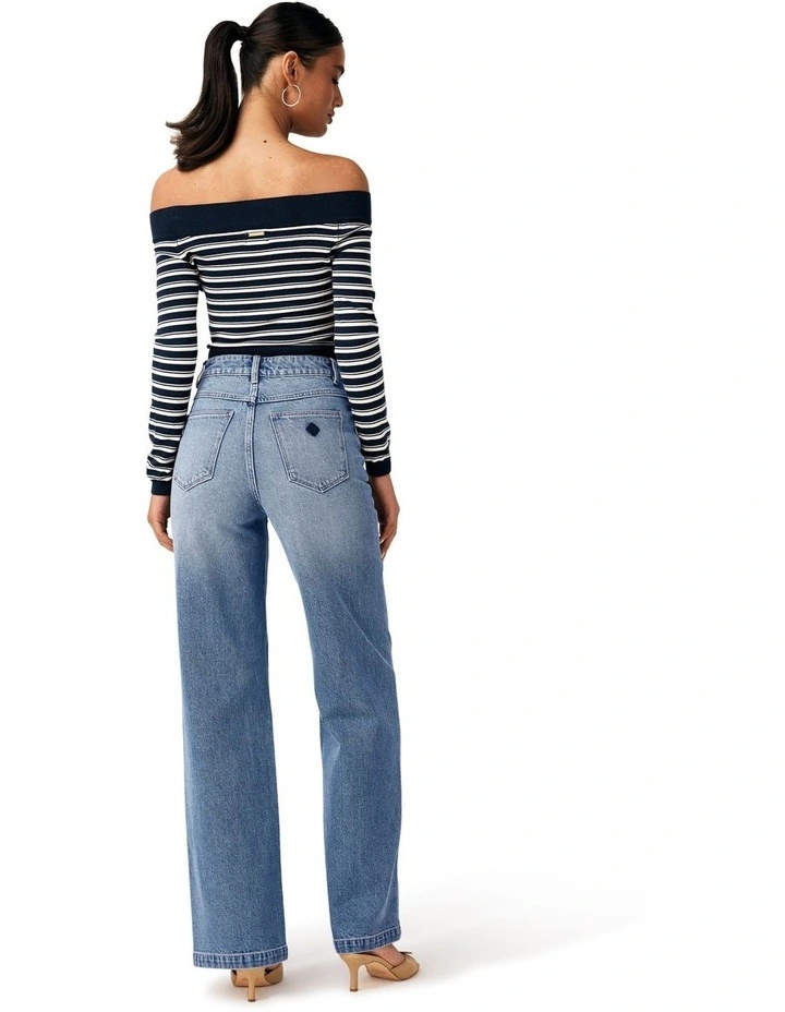 94 High and Wide Tall Paloma Pant in Blue image 2