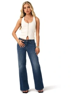 99 Low and Wide Jeans in Blue