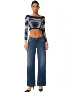 99 Low and Wide Jean in Blue