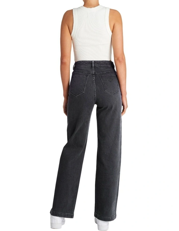94 High & Wide Jean in Black image 2