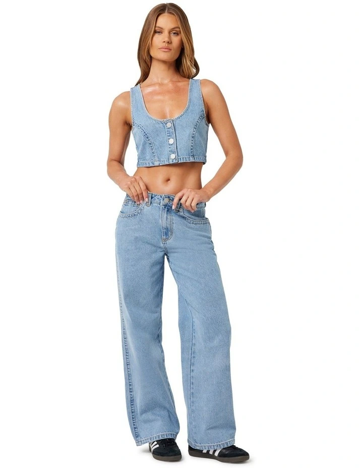 95 Mid Baggy Ariane Worker Pant in Blue image 1