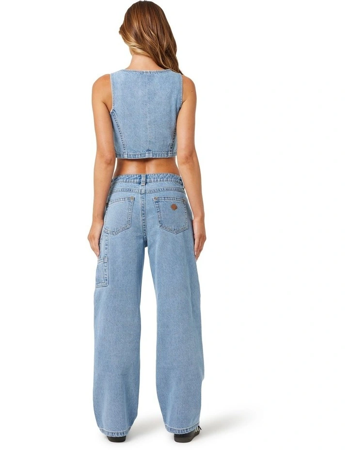 95 Mid Baggy Ariane Worker Pant in Blue image 2