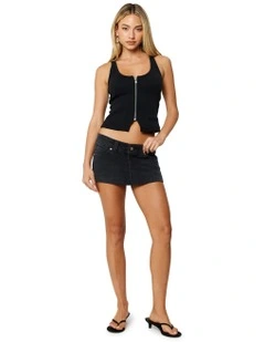 00 Super Low Mini Skirt Shanae in Black
