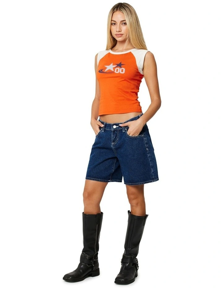 99 Low Boyfriend Short Remi in Blue image 3