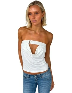 Tara Cowl Top in White