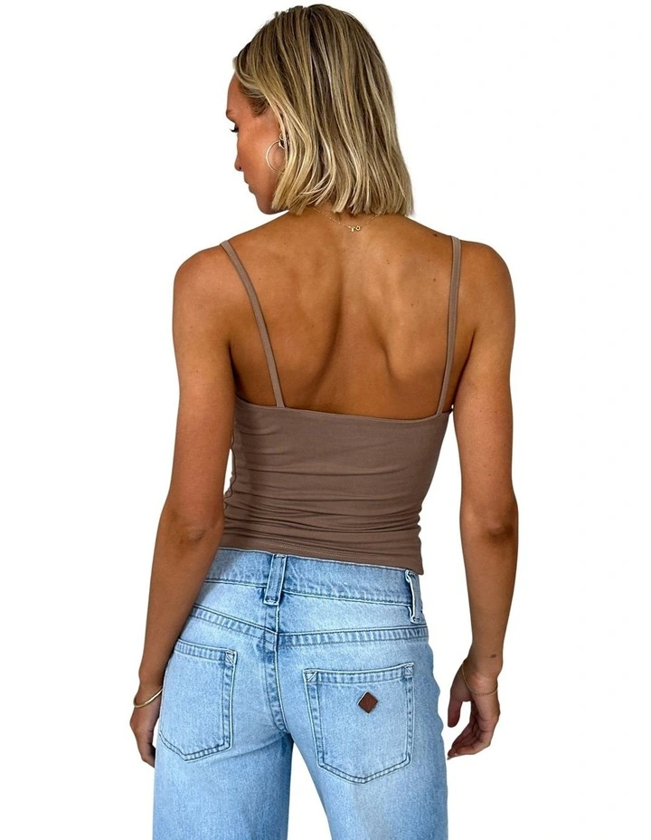 Heidi Snap Top Sand in Cream image 2