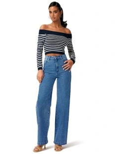 94 High & Wide Tall Eva Organic Jeans in Blue