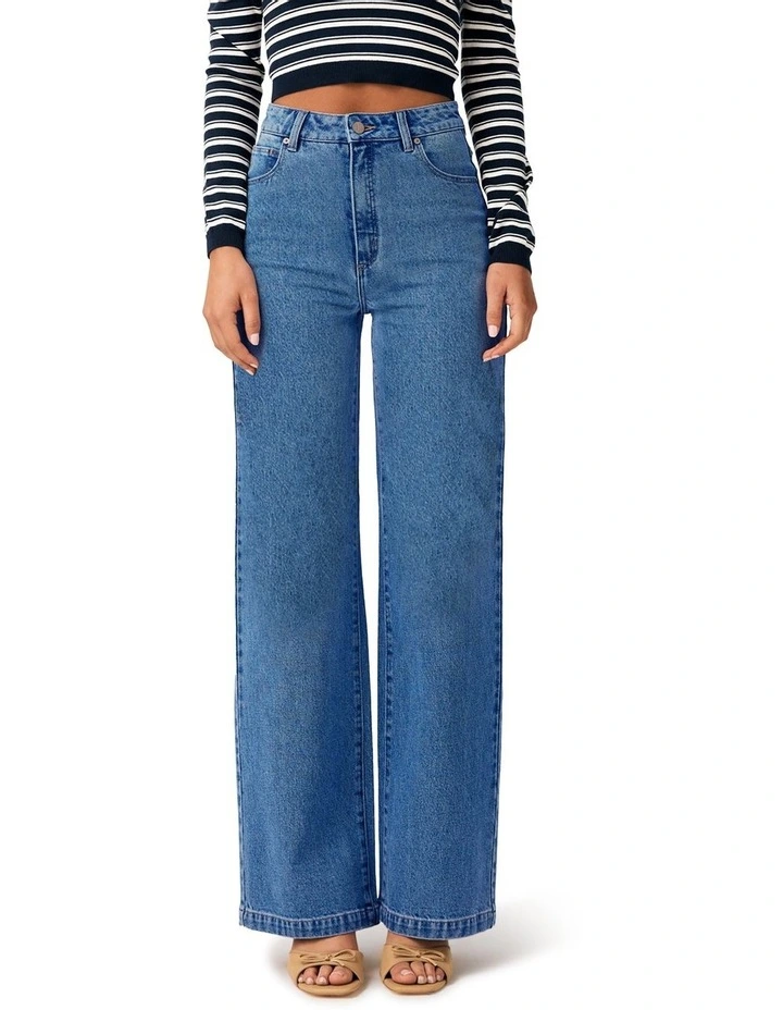94 High & Wide Tall Eva Organic Jeans in Blue image 3