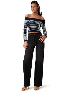 94 High & Wide Tall Sophie Jeans in Black