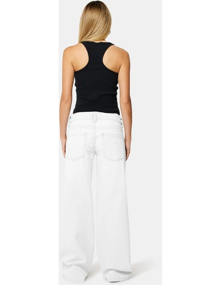 00 Super Low & Wide Pant in White image 2