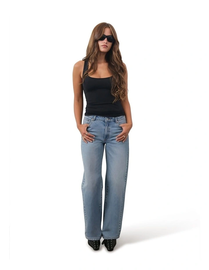 95 Mid & Wide Petite Stevie in Blue image 1