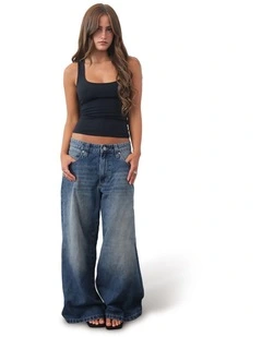 99 Low Mega Baggy Petite Mason Jeans in Used Wash