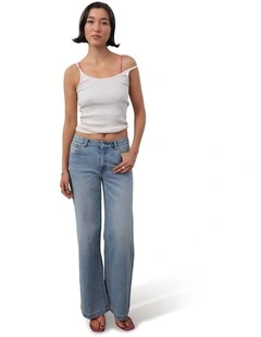 95 Mid & Wide Tall Stevie Jeans in Blue