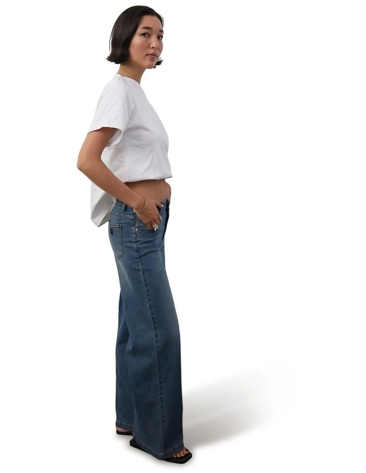 95 Mid & Wide Tall Petra Jeans in Blue image 3