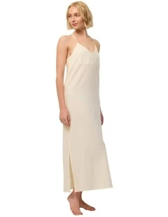 Limoncello Long Slip Dress Camisiole in Lemon