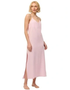 Dolce Long Slip Dress Camisiole in Pale Pink