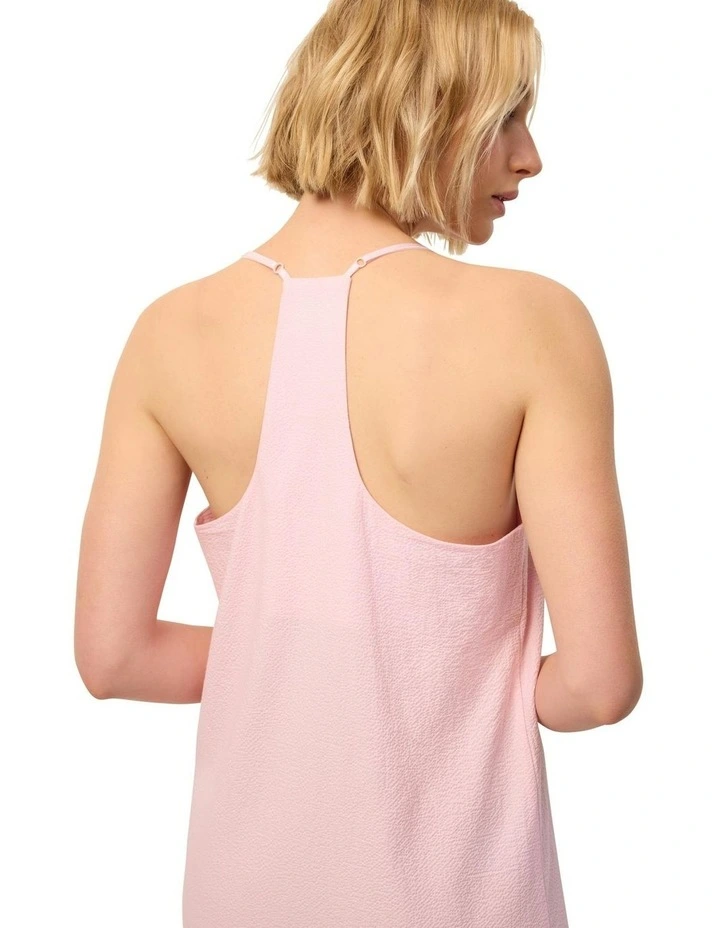 Dolce Long Slip Dress Camisiole in Pale Pink image 4