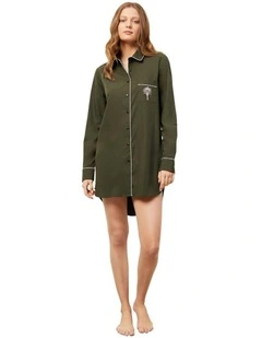 The Fern Night Shirt in Green