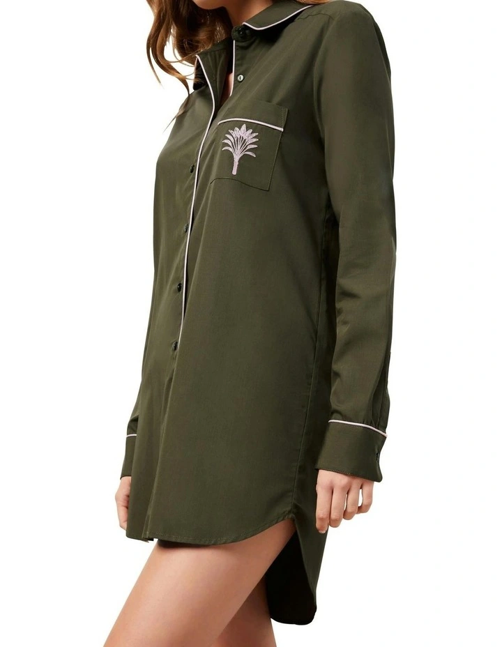 The Fern Night Shirt in Green image 4