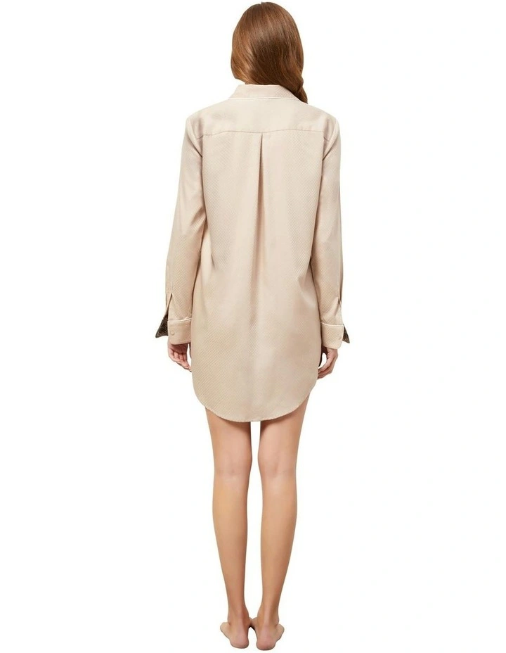The Sienna Night Shirt in Beige image 2
