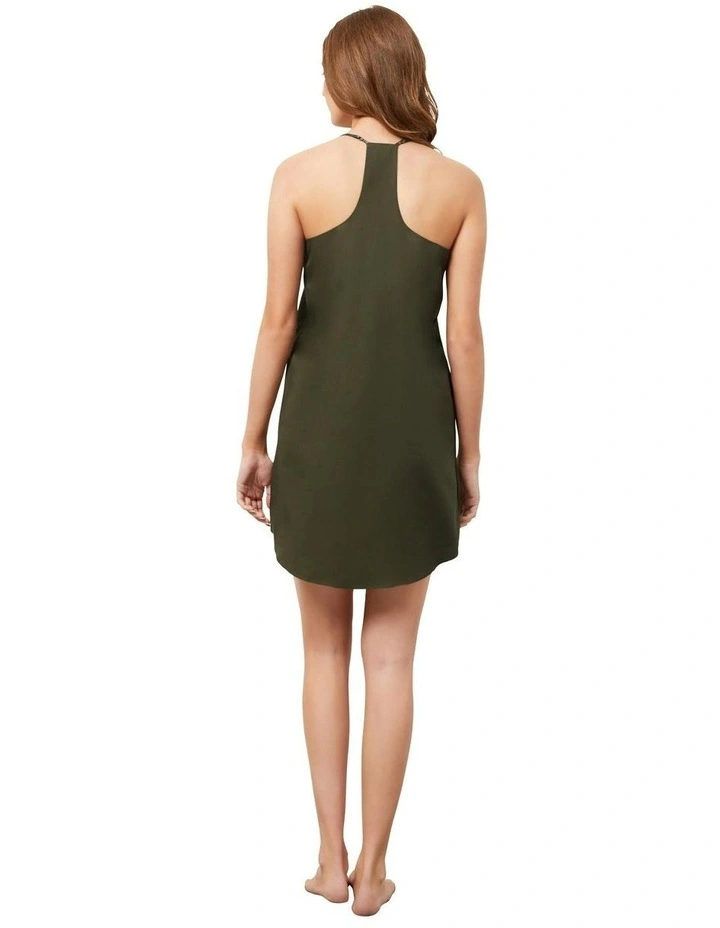 The Fern Camisole Slip Dress in Green image 2