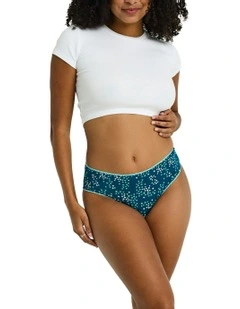 Lola Hi Waist Brief Light-Moderate in Tulip Blue