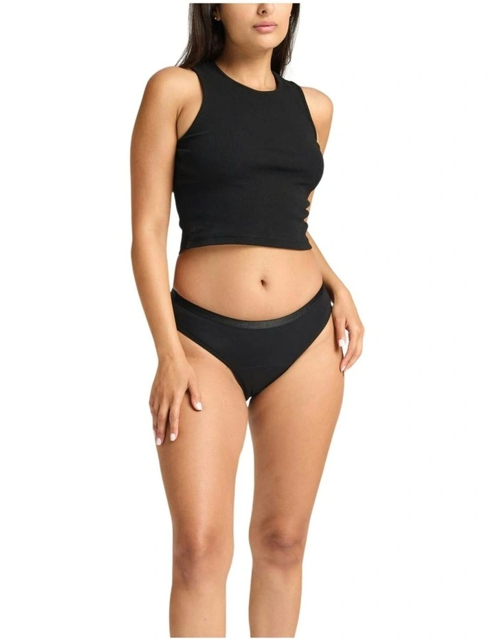 Classic Period Underwear Bikini 3 Pack in Black image 2