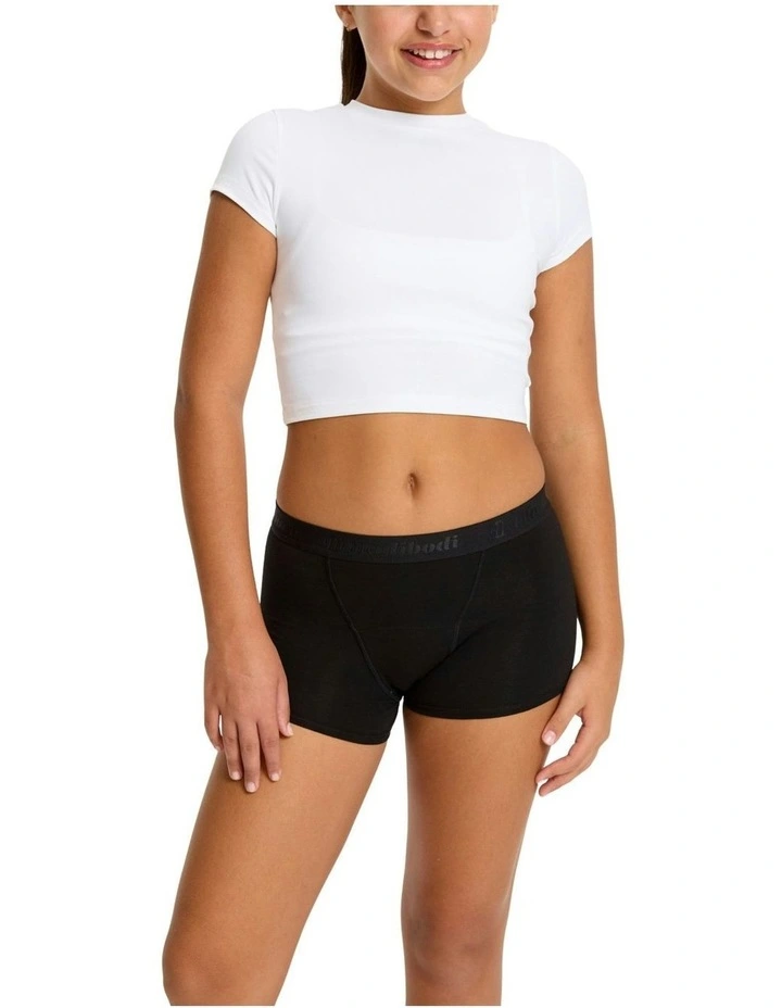 Teen Hipster Period Underwear 3 Pack in Black image 2