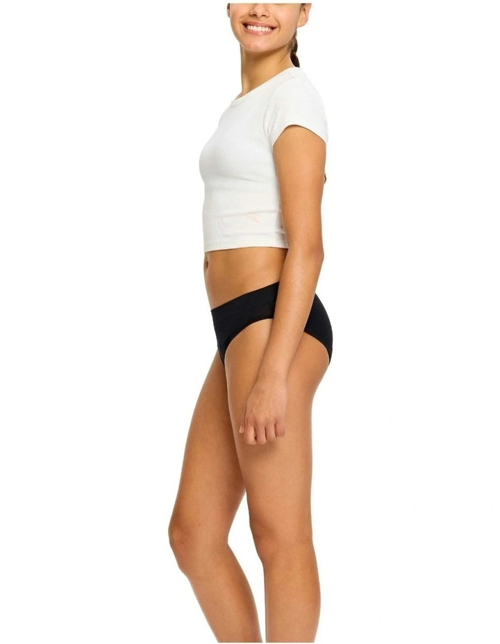 Teen Soft Stretch Seamless Hipster Period Underwear 2 Pack in Black image 4