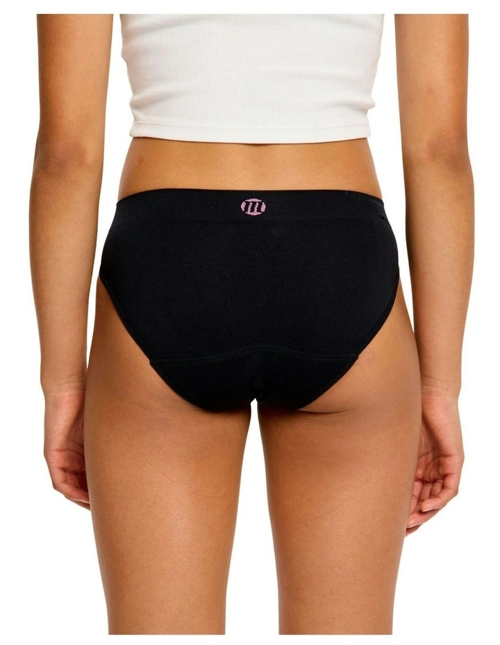 Teen Soft Stretch Seamless Hipster Period Underwear 2 Pack in Black image 6