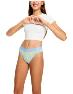 Teen Smiley World Moderate Absorbency Hipster Bikini in Green